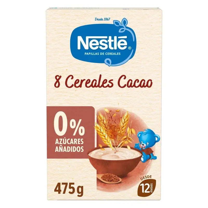 Nestlé Baby Food 8 Cereali con Cacao, 475g