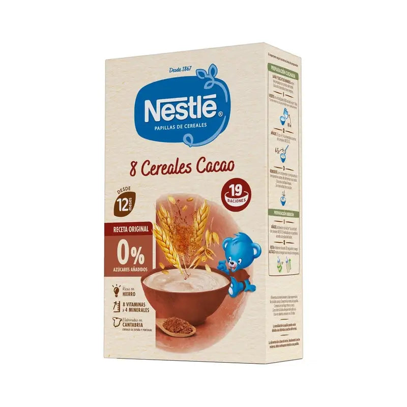 Nestlé Baby Food 8 Cereali con Cacao, 475g