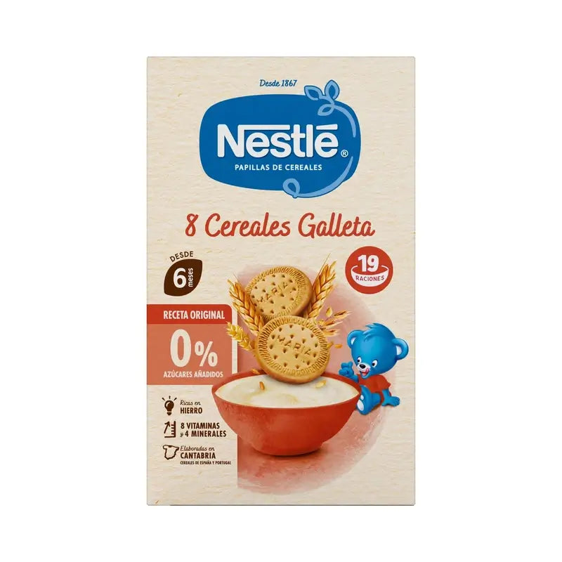 Nestlé Baby Food 8 Cereali con Maria Cookie , 475g