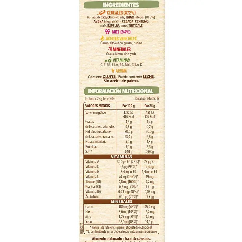 Nestlé Baby Food 8 Cereali con miele , 475g