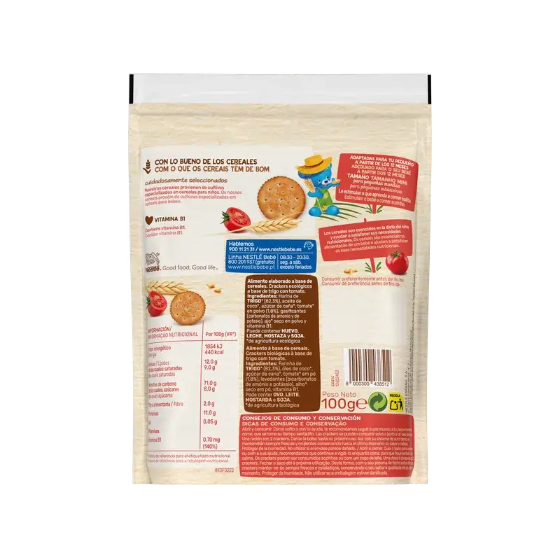 Nestlé PequeCrackers al pomodoro, 100 g