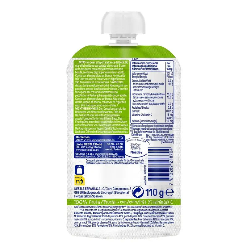 Nestlé Puré Happy Fruits Bustina, 110 g