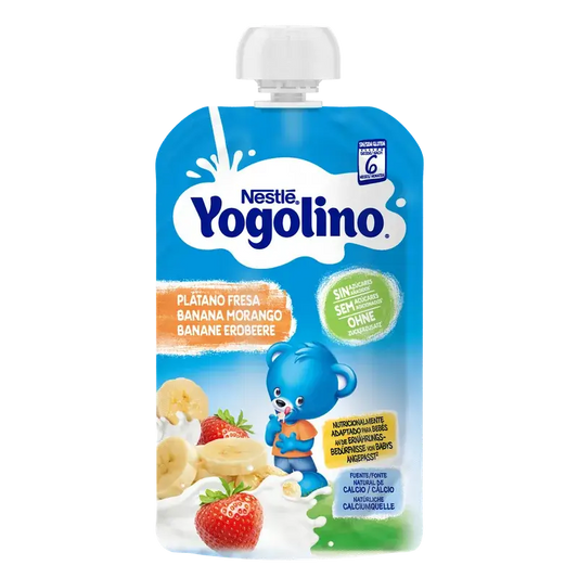 Yogolino alla fragola e banana senza zucchero, 100 g