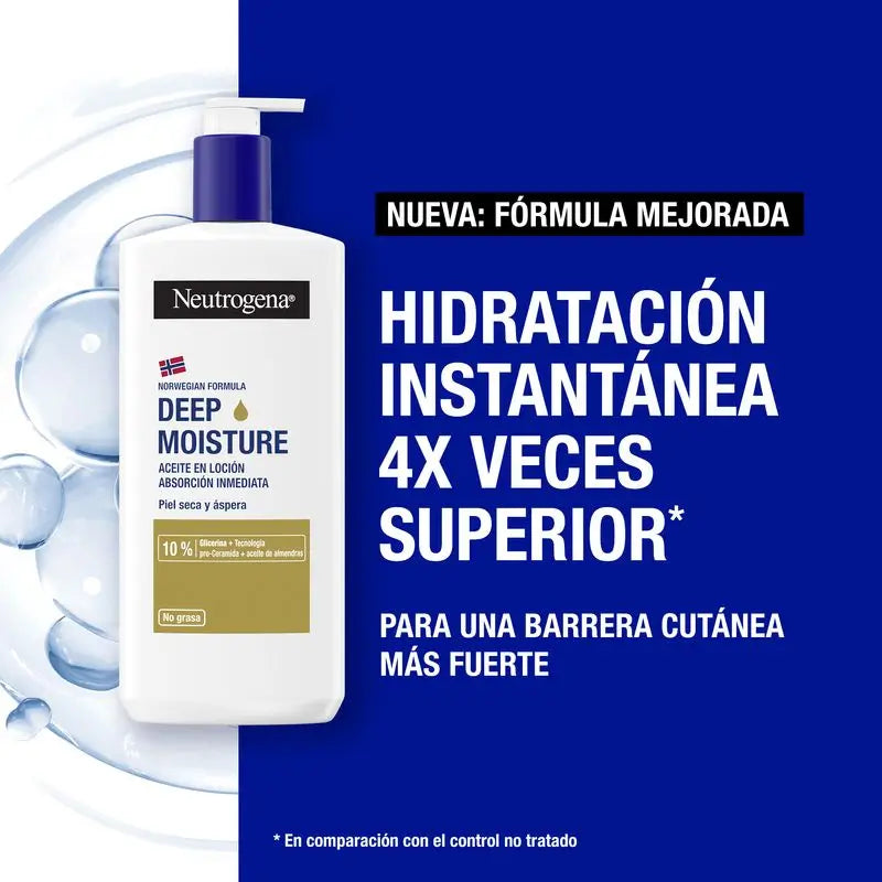 Neutrogena Crema idratante per il corpo con olio di mandorle, 400ml
