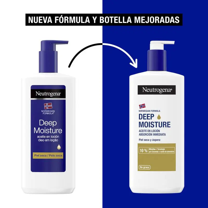 Neutrogena Crema idratante per il corpo con olio di mandorle, 400ml