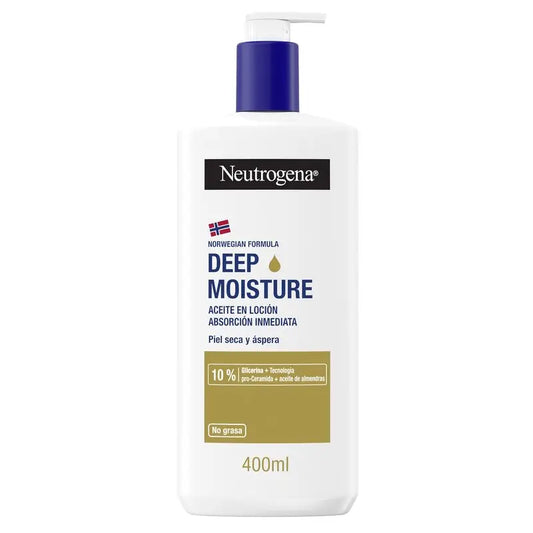 Neutrogena Crema idratante per il corpo con olio di mandorle, 400ml