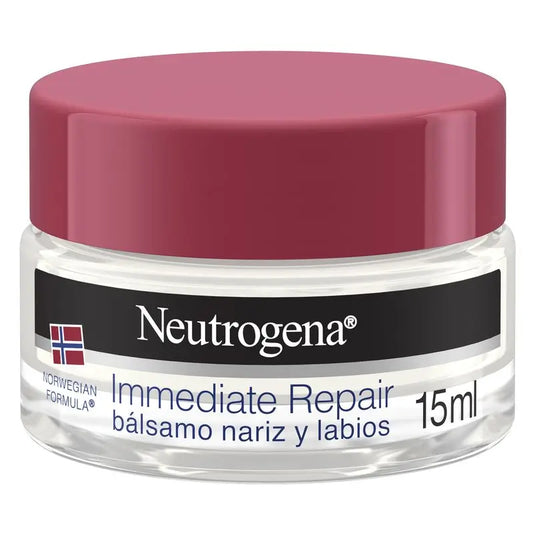 Neutrogena, Balsamo per naso e labbra, Formula norvegese, Crema idratante e riparatrice, Assorbimento rapido, 15 Ml