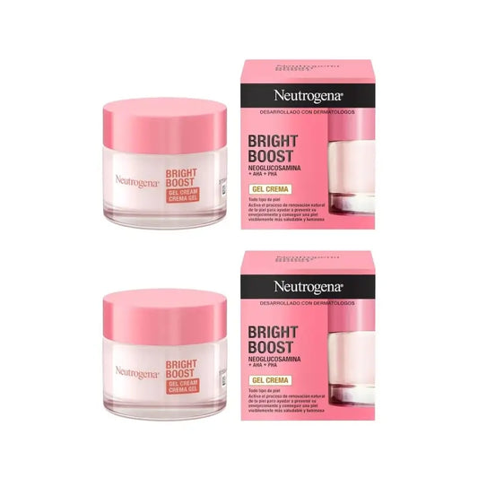 Neutrogena Bright Boost Crema viso idratante anti-età, 2X50 Ml