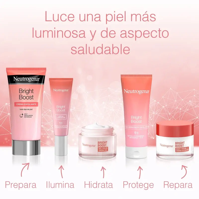 Neutrogena Bright Boost Crema viso idratante anti-età, 2X50 Ml