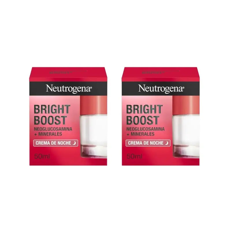 Neutrogena Bright Boost Crema idratante notte, 2X50 Ml