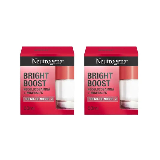 Neutrogena Bright Boost Crema idratante notte, 2X50 Ml
