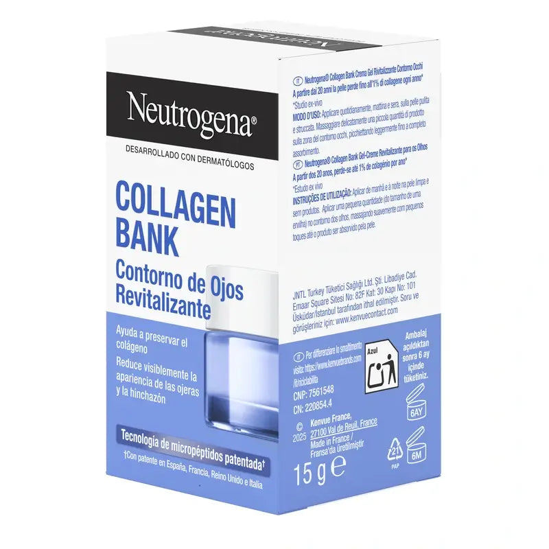 Neutrogena Gel Crema Occhi Rivitalizzante Banca del Collagene , 15 ml