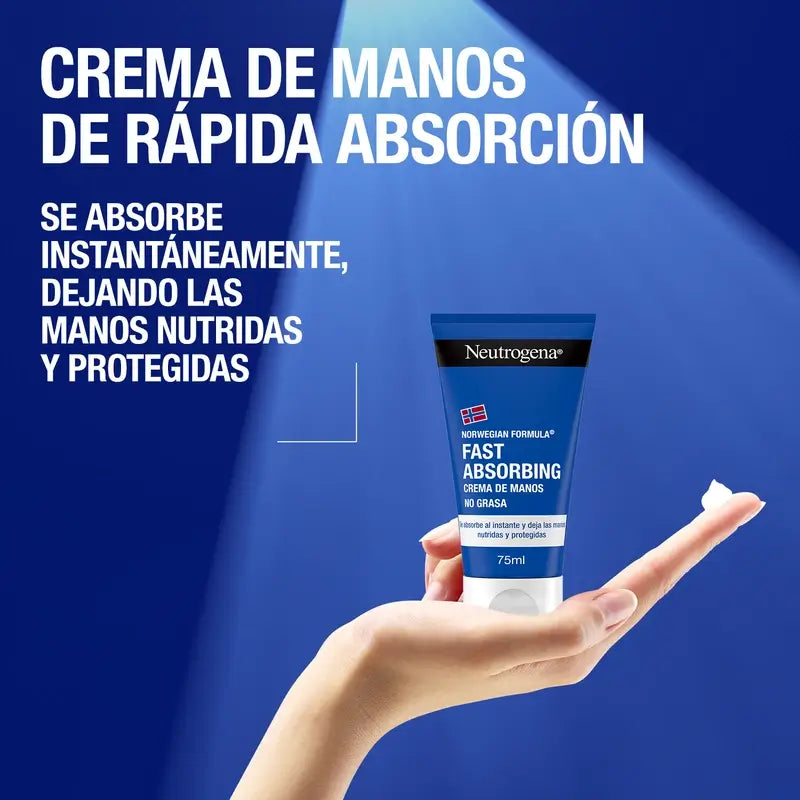 Neutrogena Crema mani riparatrice ad assorbimento rapido, confezione da 2 x 75 ml