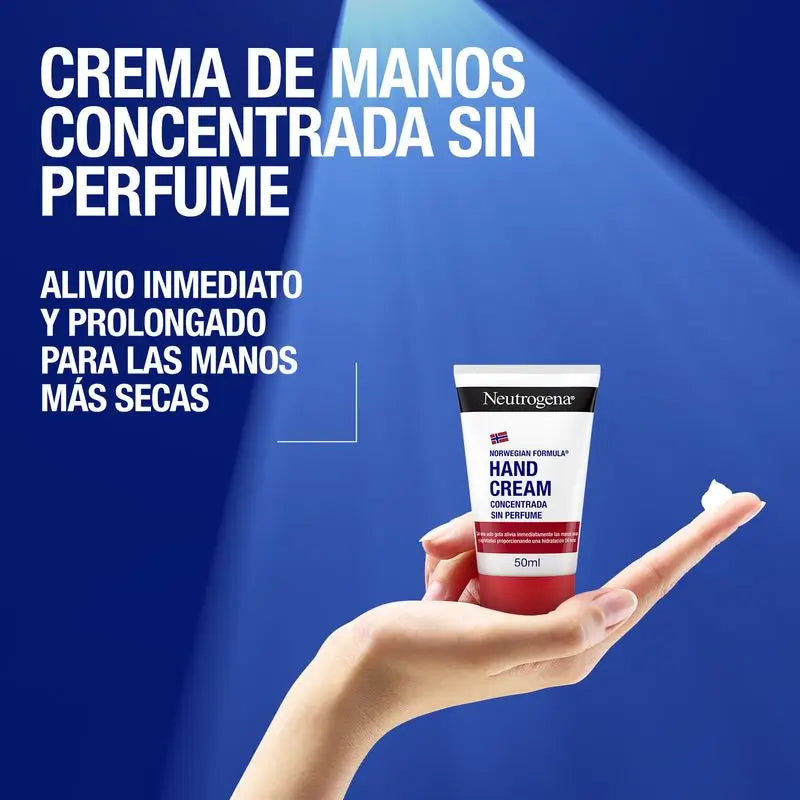 Neutrogena Crema mani riparatrice concentrata senza profumo, 50 ml
