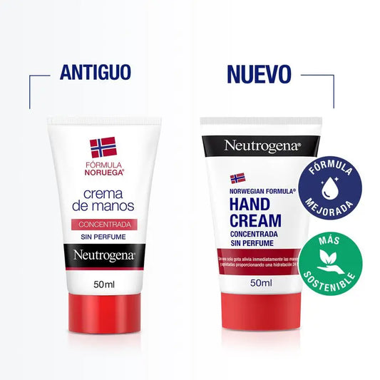 Neutrogena Crema mani riparatrice concentrata senza profumo, 50 ml