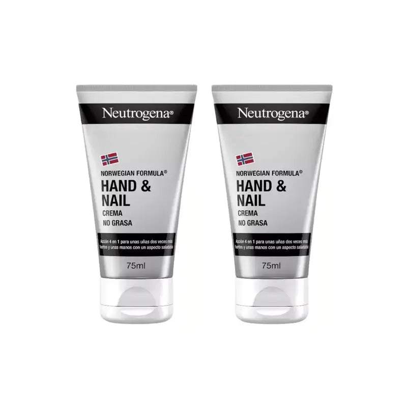 Neutrogena Crema mani e unghie, riparatrice e rinforzante, 2X75 Ml