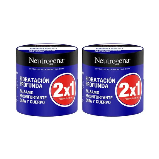 Neutrogena Idratante Viso e Corpo Confezione confortante, 2X2X300 Ml