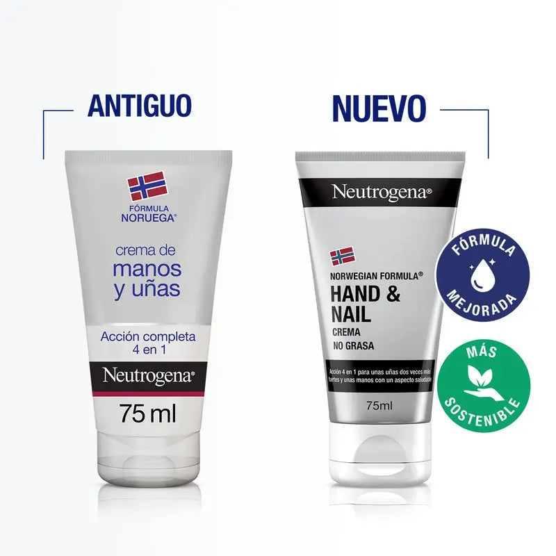 Neutrogena Crema mani e unghie, Ripara e rinforza, 75 ml