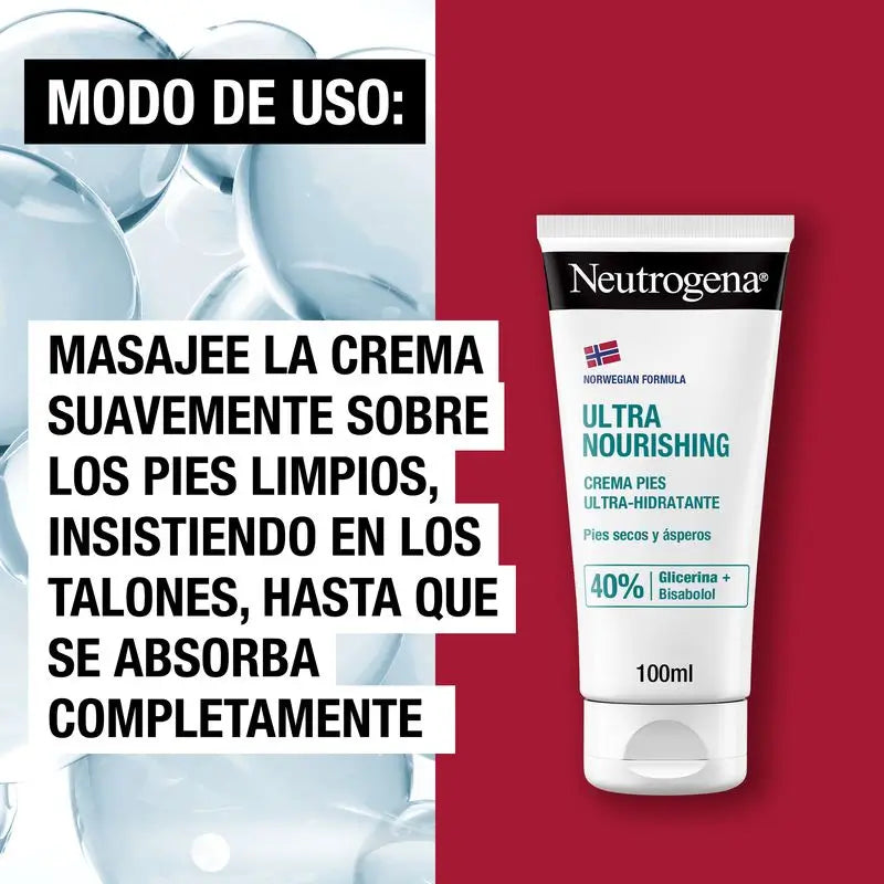 Neutrogena Crema Piedi Ultra Idratante Piedi Secchi e Ruvidi, confezione da 2 X 100 ml