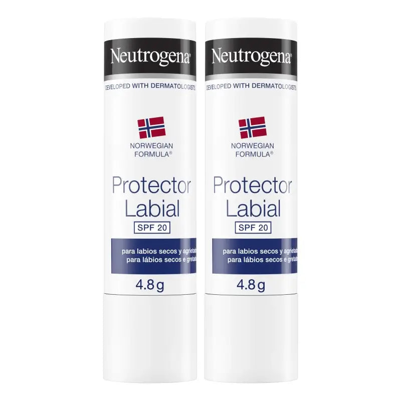 Neutrogena Formula Norvegese Protezione Labbra Spf 20, 2 X 4,8 Gr
