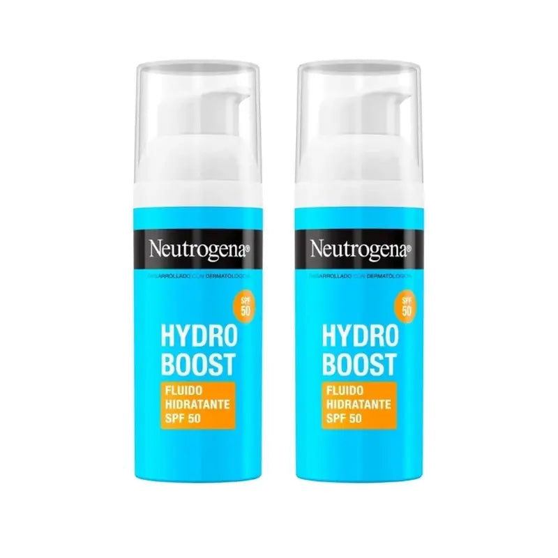 Neutrogena Hydro Boost Crema Fluida Idratante Viso Spf50, 2X50 Ml
