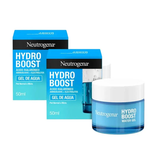 Neutrogena Hydro Boost Acqua Gel Crema Idratante Viso, 2X50 Ml