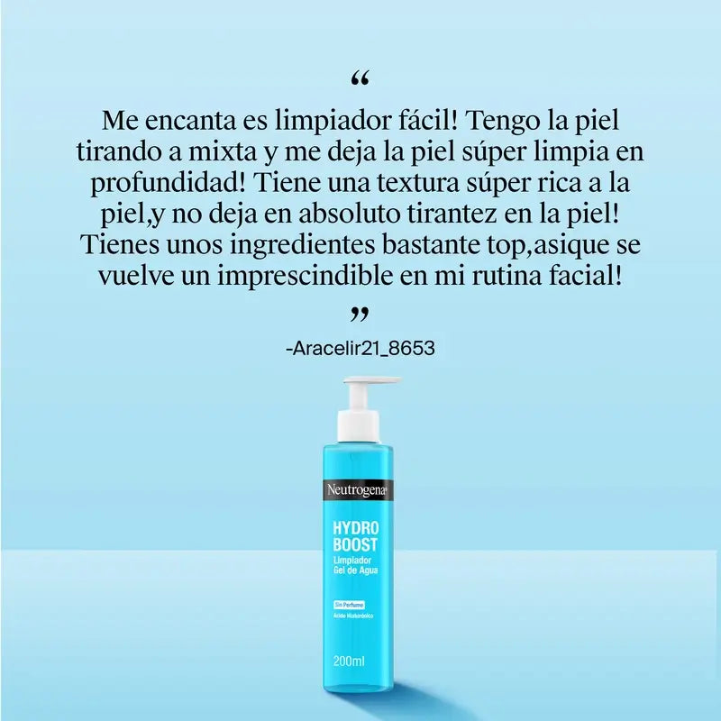 Neutrogena Hydro Boost Acqua Gel Detergente, 200 Ml