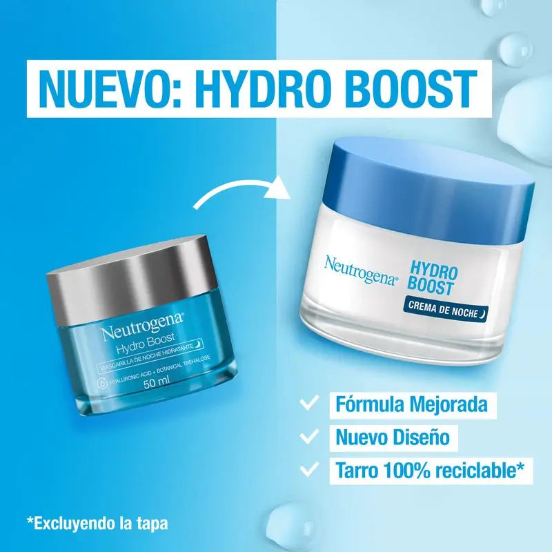 Neutrogena Hydro Boost Crema idratante notte per il viso, 50 ml