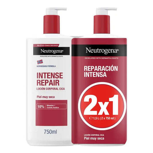 Neutrogena Neutrogena Crema Corpo Idratante Riparatrice Pelle Molto Secca Cica, Confezione 2x750 ml
