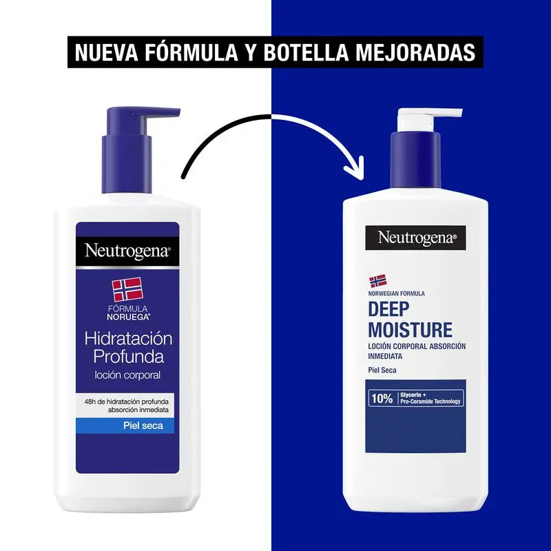 Neutrogena Crema idratante per il corpo per pelli secche, 2x750 ml