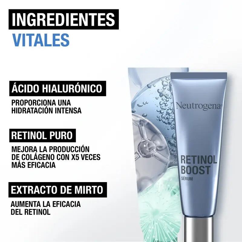 Neutrogena Retinol Boost Siero viso antirughe, 2X15 Ml