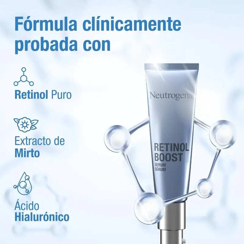 Neutrogena Retinol Boost Siero viso antirughe, 2X15 Ml
