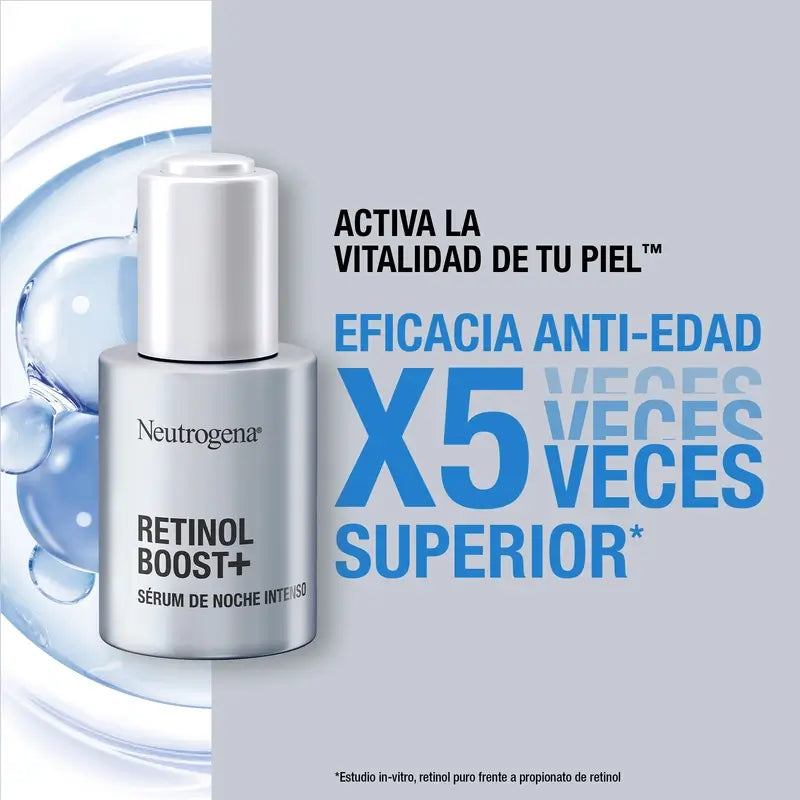 Neutrogena Retinol Boost Siero viso antirughe intenso 0,23% Retinolo, 30 ml
