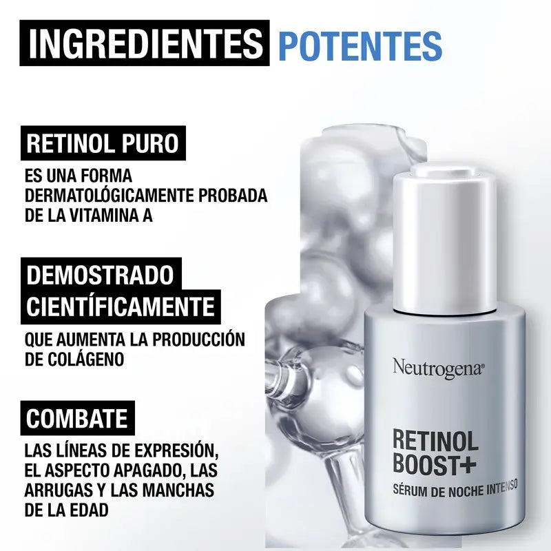 Neutrogena Retinol Boost Siero viso antirughe intenso 0,23% Retinolo, 30 ml