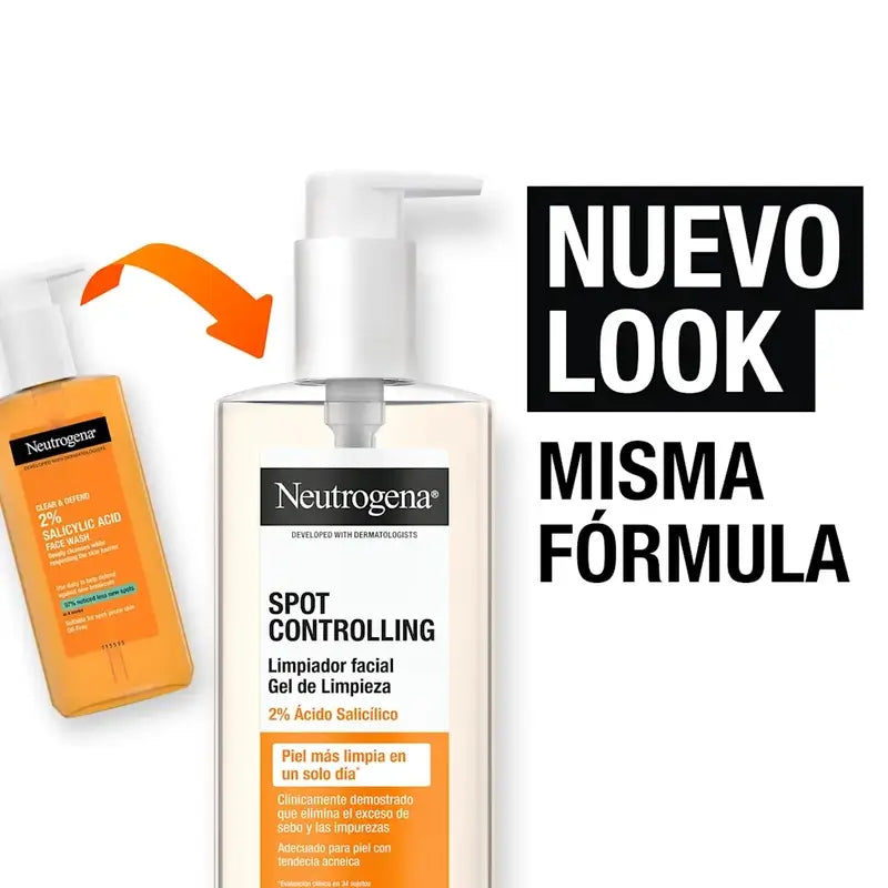 Neutrogena Gel detergente viso antimacchia, 200 ml