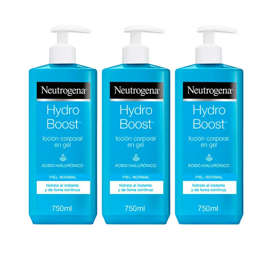 Neutrogena Triplo Hydro Boost Gel idratante per il corpo, 3x750 ml