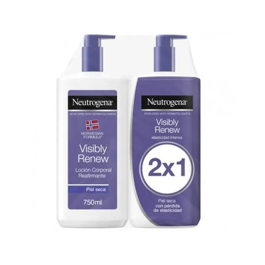 Neutrogena Duplo Rinnova visibilmente la lozione idratante rassodante per il corpo, 750 ml