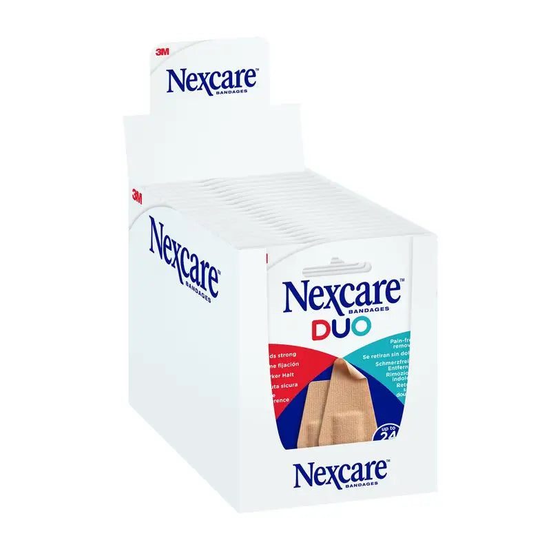 Nexcare Duo Duo Striscia di tessuto indolore con adesivo in silicone Assortito, 8 pz.
