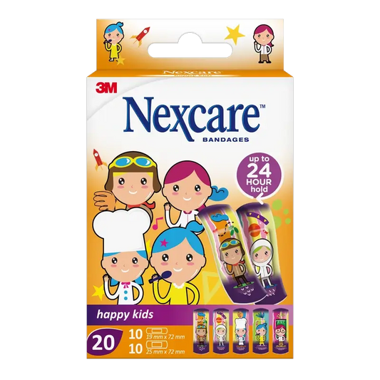 Nexcare Kids Striscia protettiva per bambini con design di professioni assortite, 20 unità