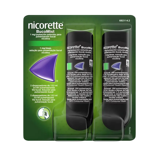 Nicorette® BucoMist 1 mg/spruzzo per bocca. Confezione da 2