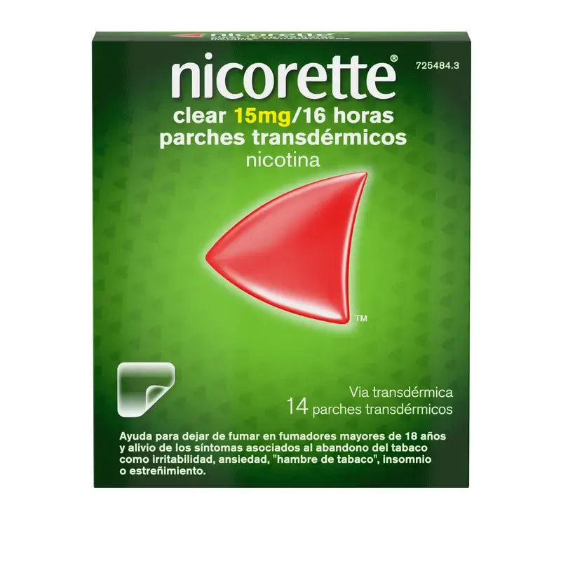 Nicorette Clear 15 mg/16 ore, 14 cerotti transdermici