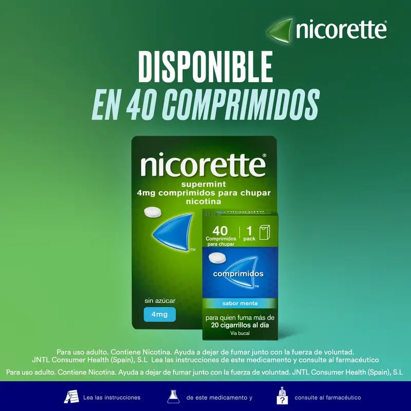Nicorette® Supermint 4 mg , 40 compresse