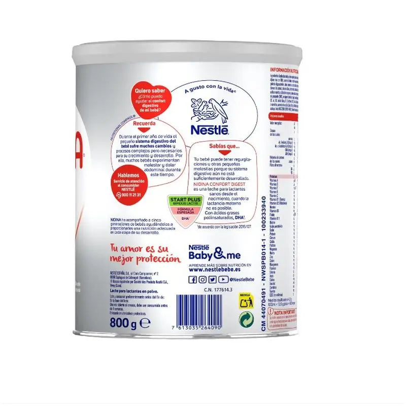 Nestle Nidina Comfort Digest 1 Latte in polvere 800 g