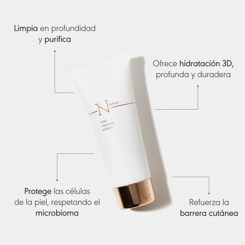 Nieves By Nieves Álvarez Gel detergente purificante Soluzione detergente totale, 100 ml