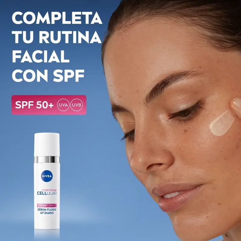 Nivea Cellular Expert Filler Siero Fluido Uv Quotidiano Spf50+ 30Ml