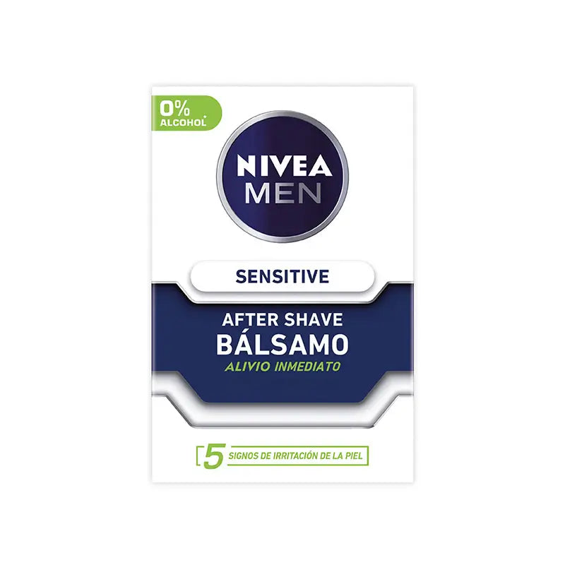 Nivea Men Balsamo Dopobarba Sensitive 0% Alcool Flacone, 100 ml