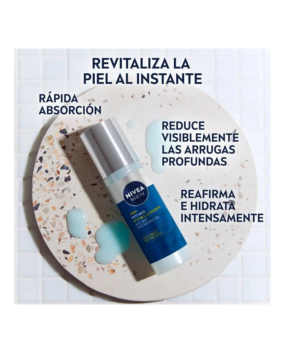 Nivea Men Hyaluron Gel idratante anti-età, 50 ml
