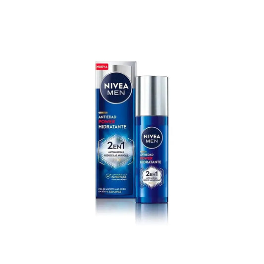 Nivea Men Power Idratante Anti-Punti e Rughe 2in1 Fp30, 50 ml