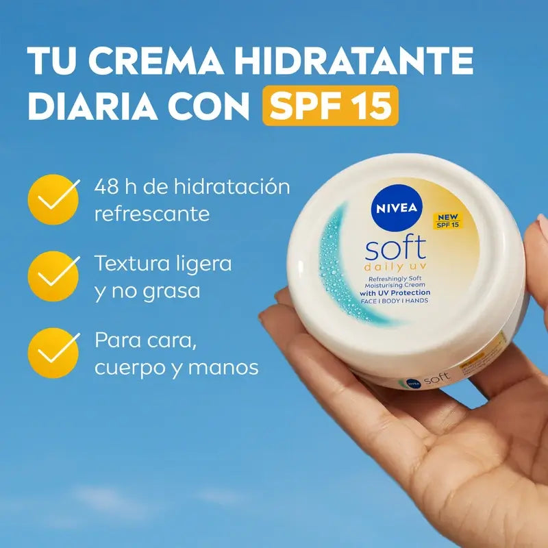 Nivea Soft Daily Uv Crema Idratante Multi-Purpose Spf15 100Ml
