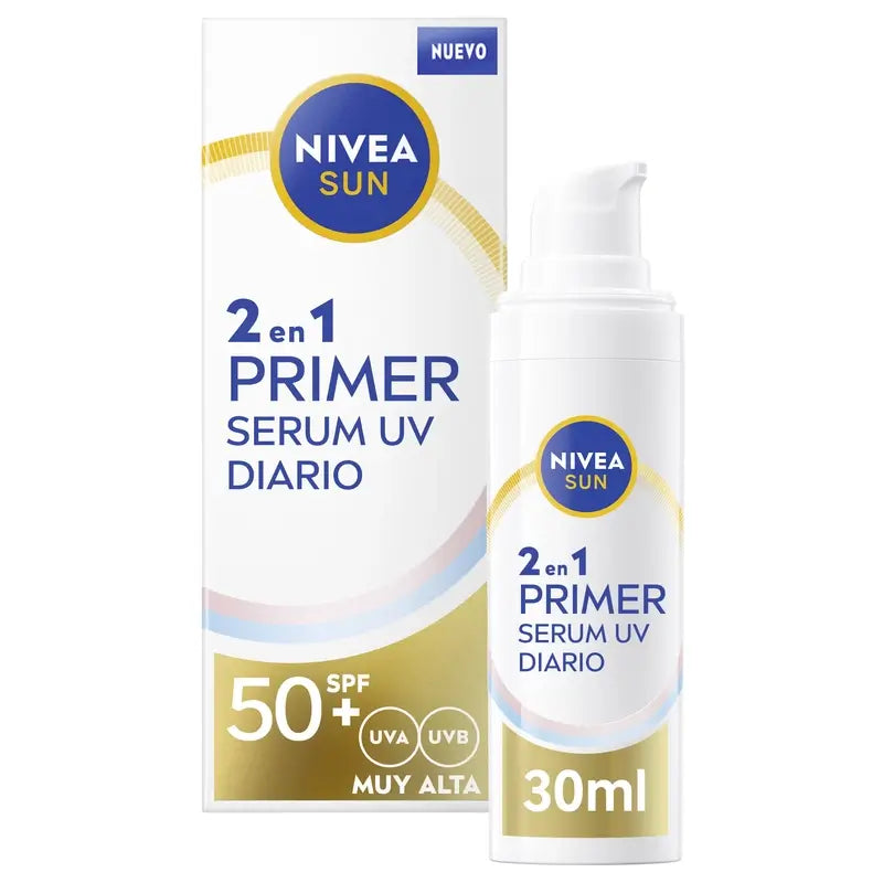 Nivea Sun 2In1 Primer Siero Quotidiano Uv Protezione Viso Spf50+ 30Ml